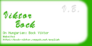 viktor bock business card